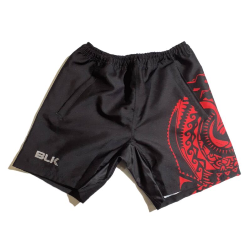【BLK】トリコロール限定デザイン パッションショーツ ブラック×レッド