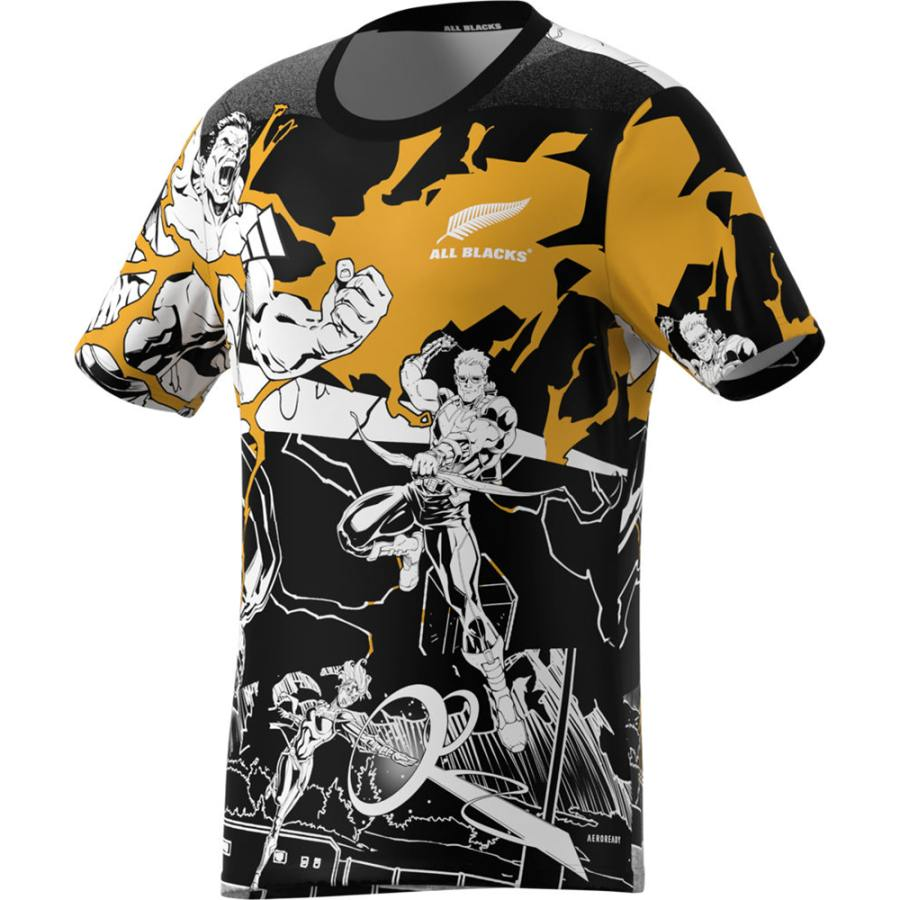 【アディダス】オールブラックス マーベル キャプテンズ ラン ジャージー