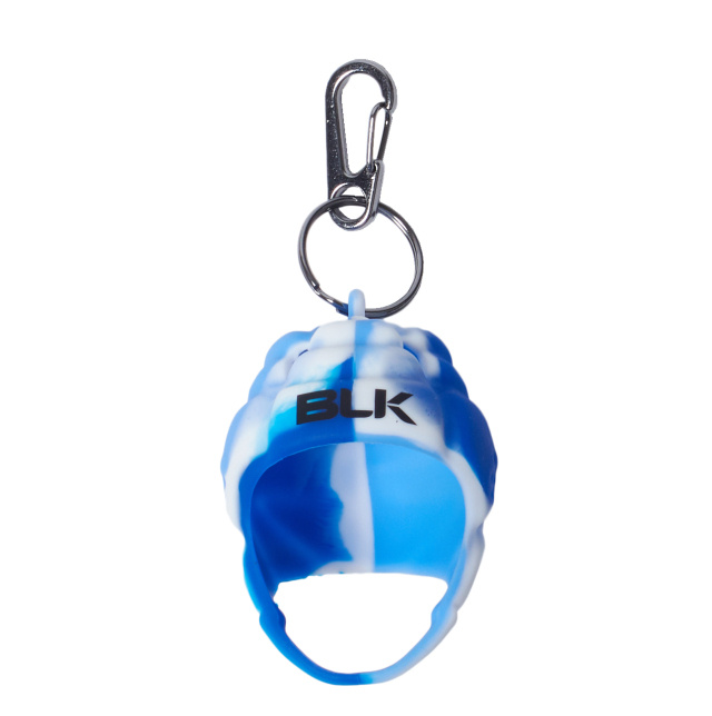【BLK】ヘッドガードキーホルダー　ブルーマーブル