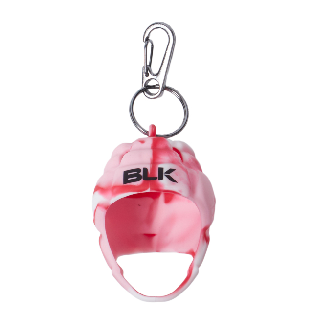 【BLK】ヘッドガードキーホルダー　ピンクマーブル