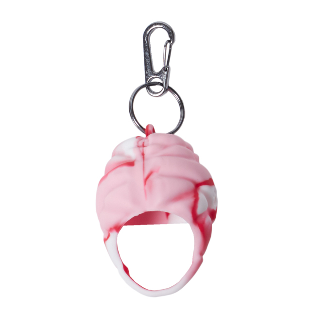 【BLK】ヘッドガードキーホルダー ピンクマーブル - 画像 (3)